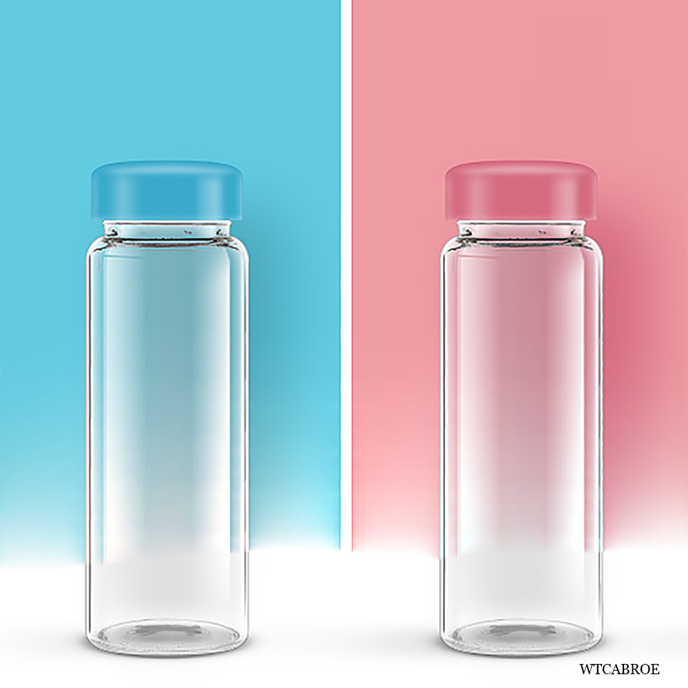 Outdoor Sport Glass Water Bottle - 420ml Kids portable Glass Water Bottle