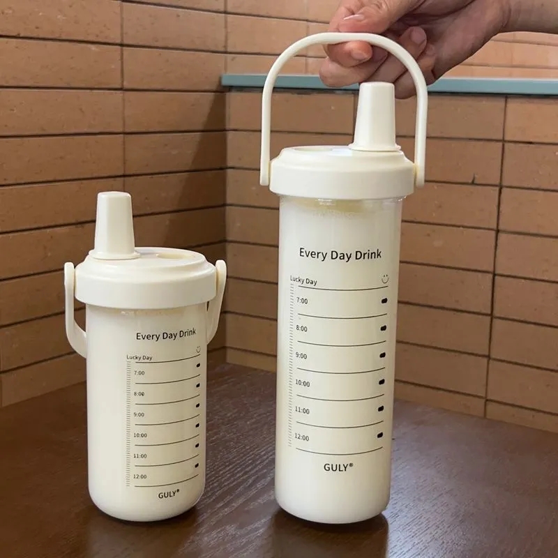 Outdoor Sport Glass Water Bottle - 500/850ML Glass Water Bottle With Straw