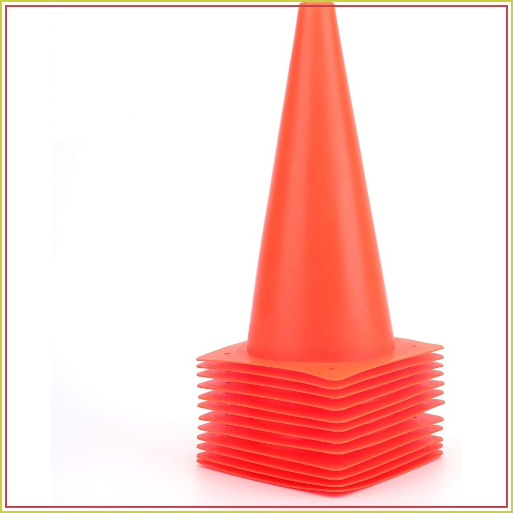 Outdoor Sport Festival - 12 Inch Traffic Training Cones, Plastic