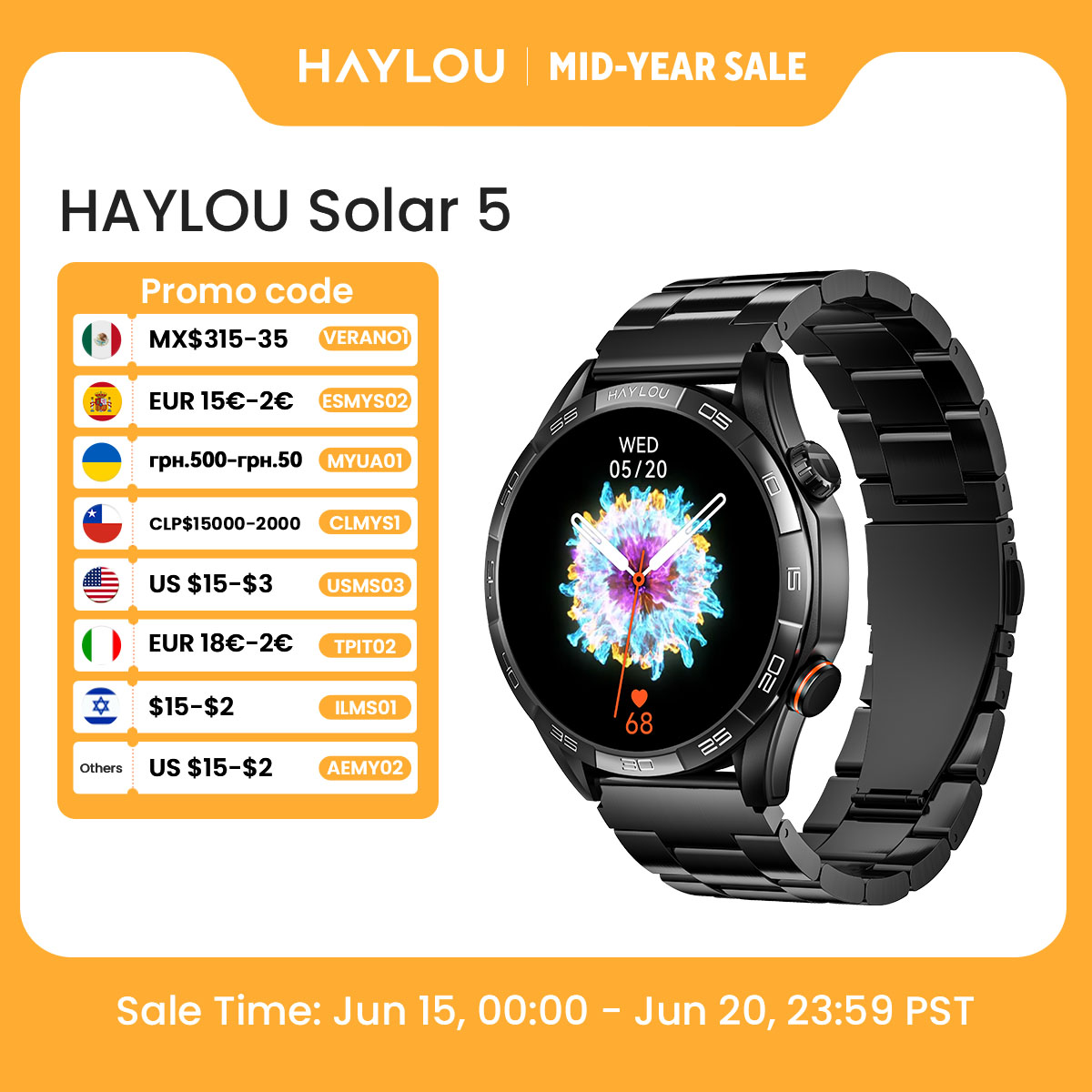HAYLOU Solar 5 Voice Calling S - Outdoor Sport Smart Watch review and price