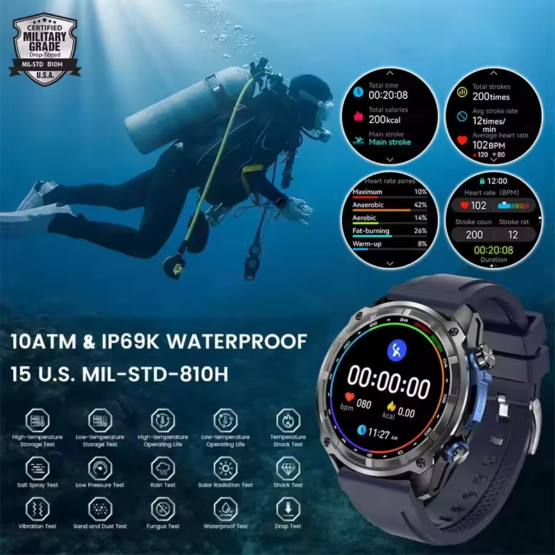 T-Rex3 Pro GPS Offline Map 100 - Outdoor Sport Smart Watch review and price