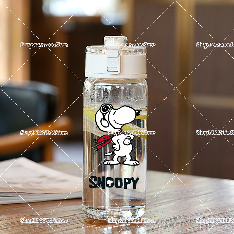 600ML Snoopies Big Capacity Gl - Outdoor Sport Glass Water Bottle review and price