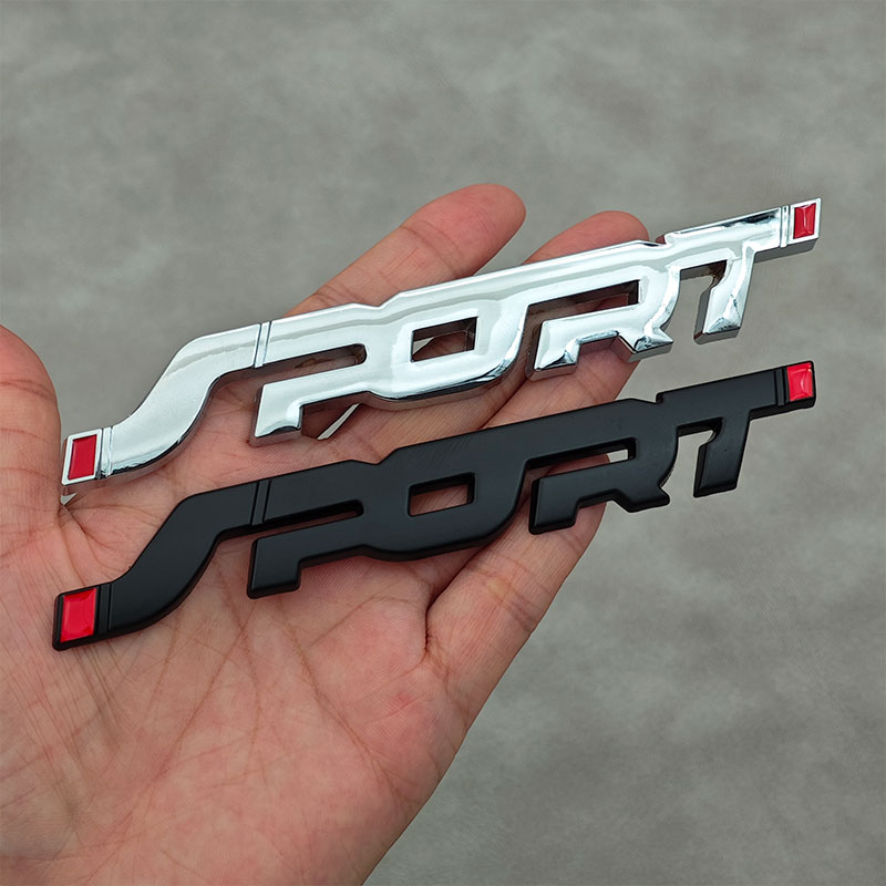 1PC Metal Chrome Black Letters - Outdoor Sport Logo review and price
