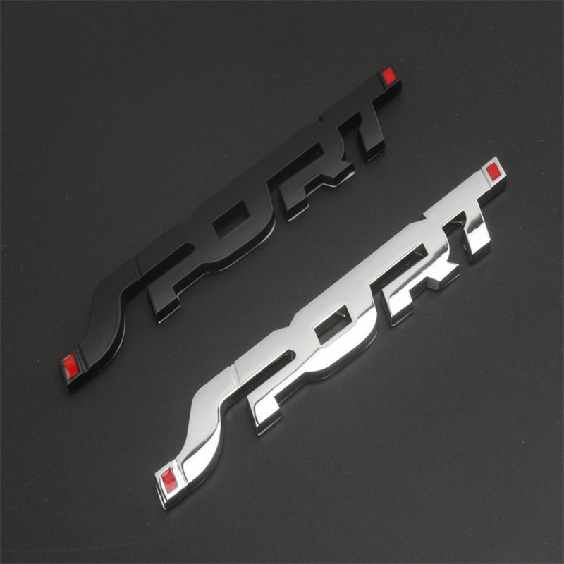 1PC Metal Chrome Black Letters - Outdoor Sport Logo review and price