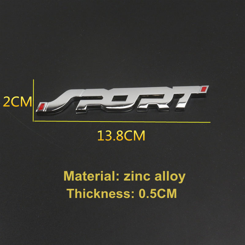 1PC Metal Chrome Black Letters - Outdoor Sport Logo review and price