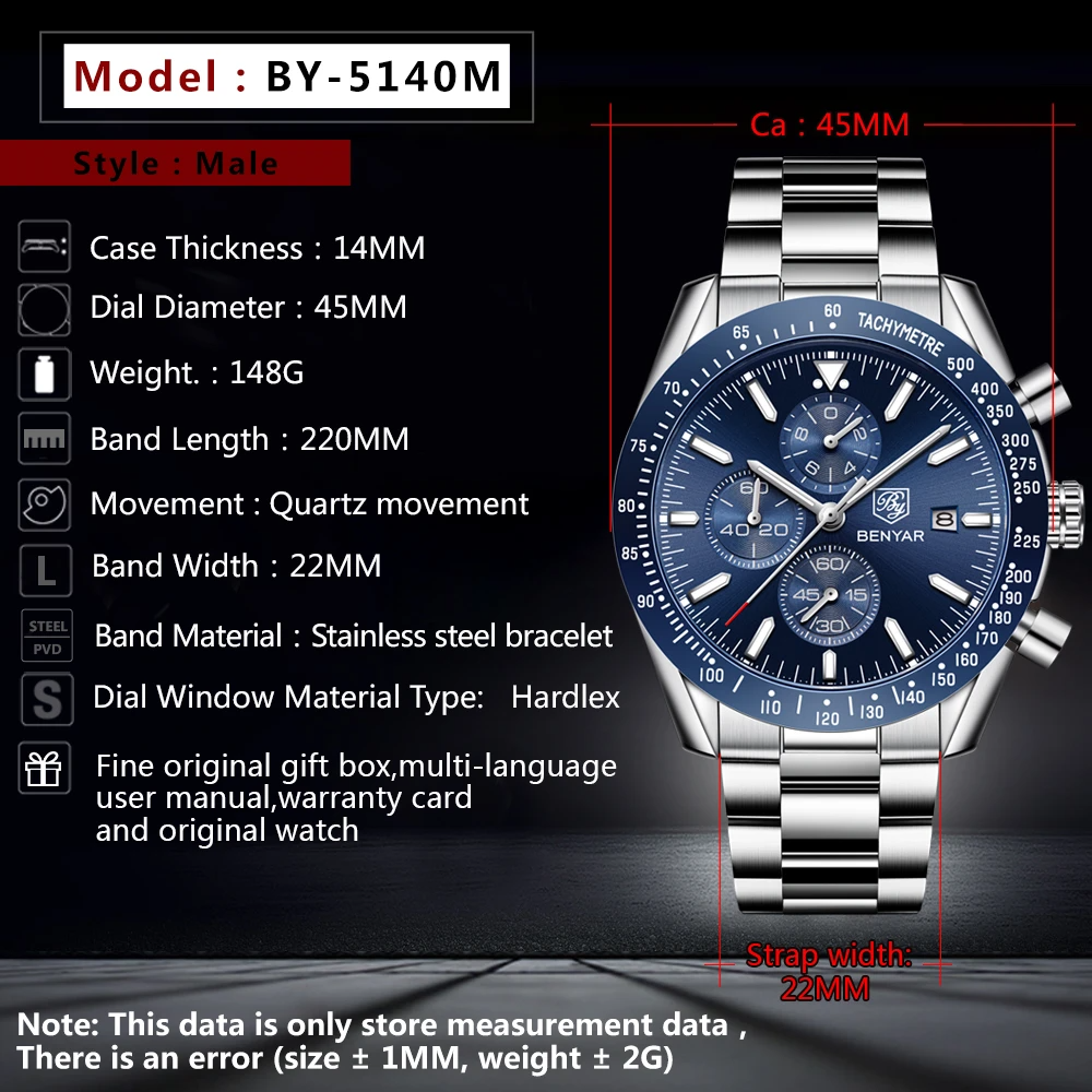Men Watch BENYAR Top Brand Lux - Outdoor Sport Smart Watch review and price