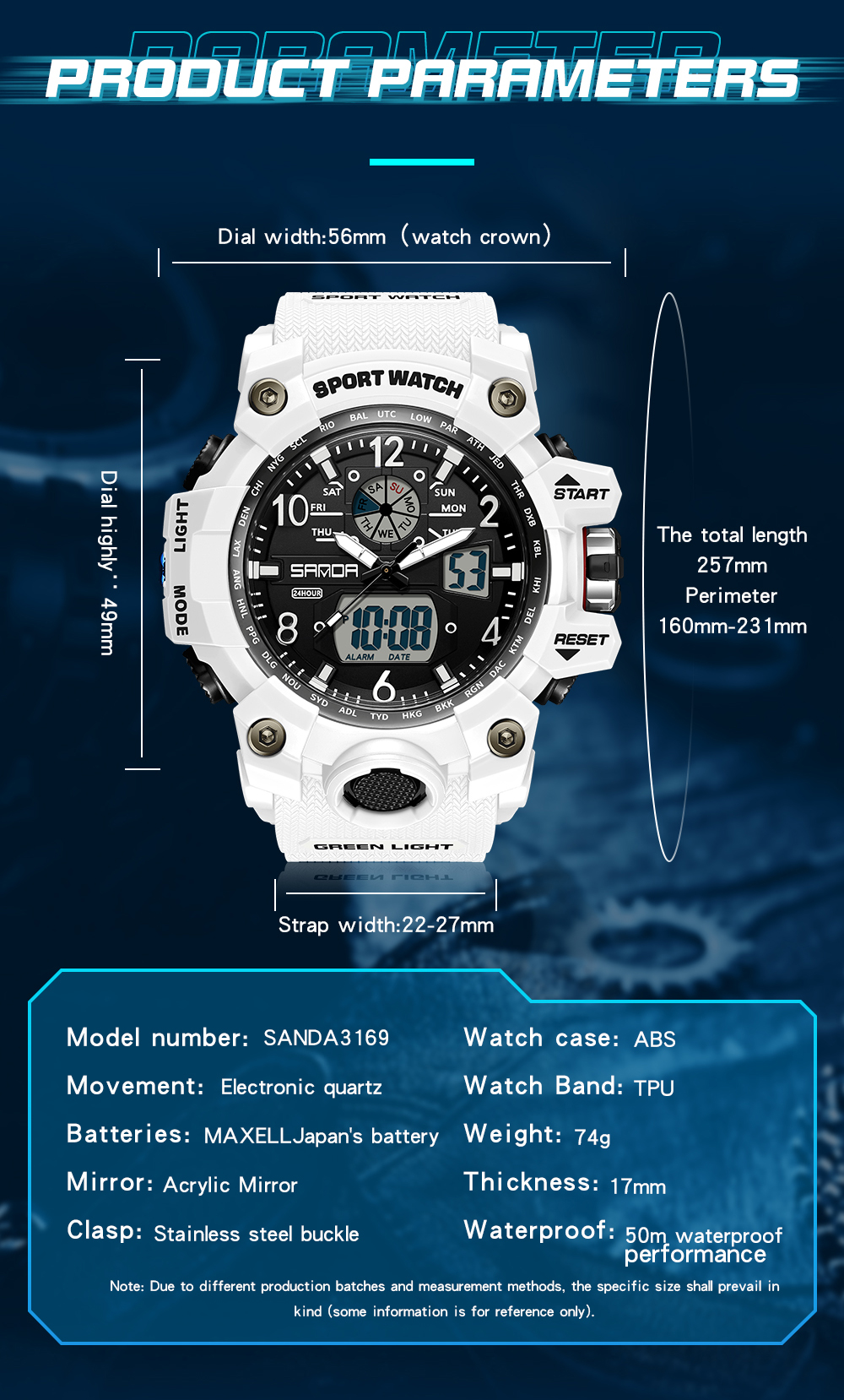 SANDA 30169 Top Sports Men's W - Outdoor Sport Smart Watch review and price