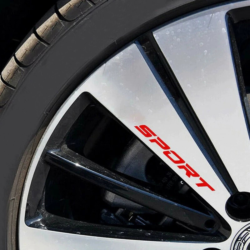 Fashion 4pc Car Stickers Wheel - Outdoor Sport Logo review and price
