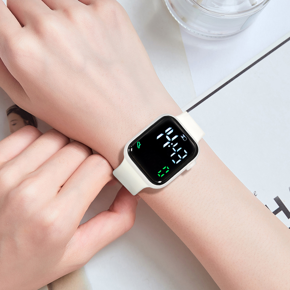 New 2PCS Student Minimalist Sm - Outdoor Sport Smart Watch review and price